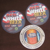 Bud Light Theme Beer Coasters