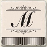 Classical Theme Monogrammed Coasters