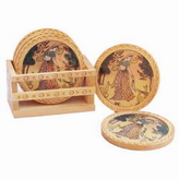 Painted Miniature Wooden Coasters